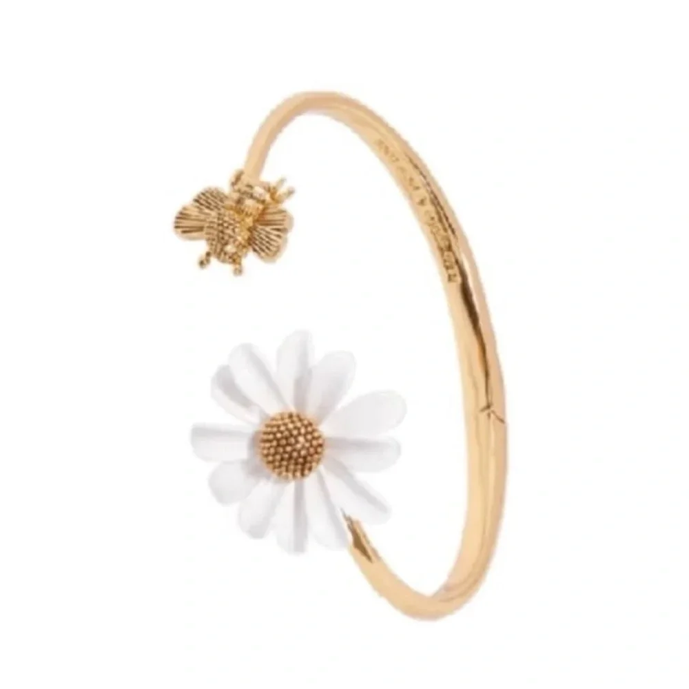 $88 Kate Spade Into the Bloom All Abuzz Bee Open Hinged Cuff - Picture 1 of 8